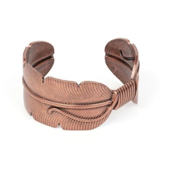 Paparazzi Copper Feather Bracelet QUILL Quencher Cuff Fashion Jewelry - Picture 1 of 4